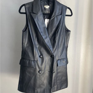 JASON WU DOUBLE BREASTED FAUX LEATHER VEST NWT SIZE MED